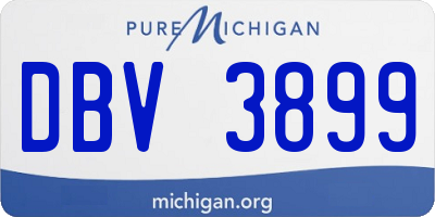 MI license plate DBV3899