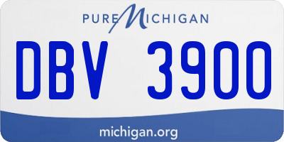 MI license plate DBV3900