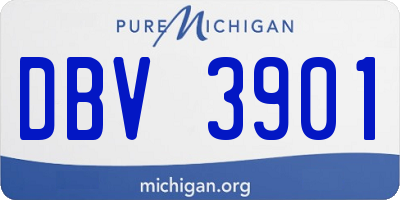 MI license plate DBV3901