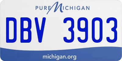 MI license plate DBV3903