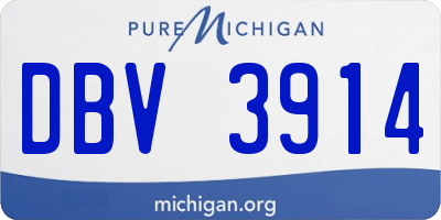 MI license plate DBV3914