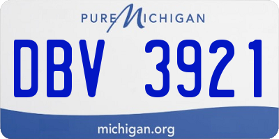 MI license plate DBV3921