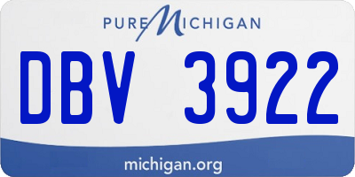 MI license plate DBV3922