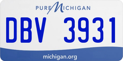 MI license plate DBV3931