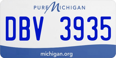 MI license plate DBV3935