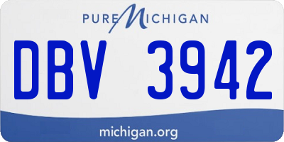 MI license plate DBV3942
