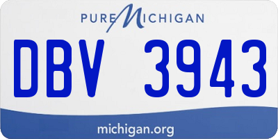 MI license plate DBV3943