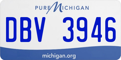 MI license plate DBV3946