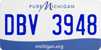 MI license plate DBV3948