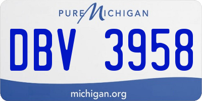 MI license plate DBV3958