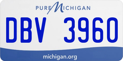 MI license plate DBV3960