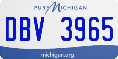 MI license plate DBV3965