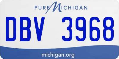 MI license plate DBV3968