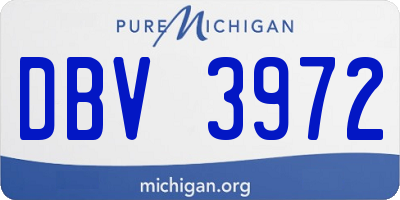 MI license plate DBV3972