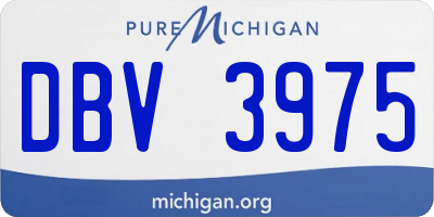MI license plate DBV3975