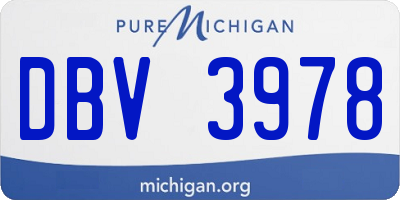 MI license plate DBV3978