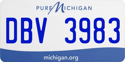 MI license plate DBV3983