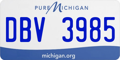 MI license plate DBV3985