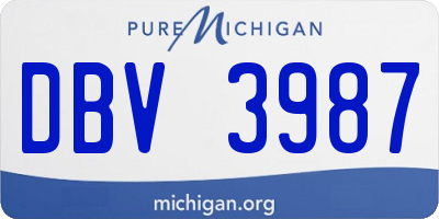 MI license plate DBV3987