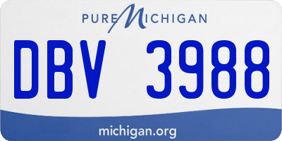 MI license plate DBV3988