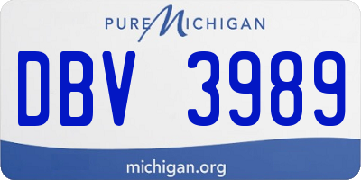 MI license plate DBV3989