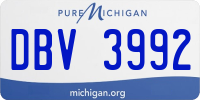 MI license plate DBV3992