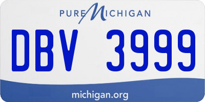 MI license plate DBV3999