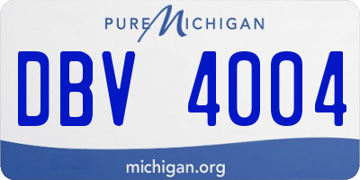 MI license plate DBV4004