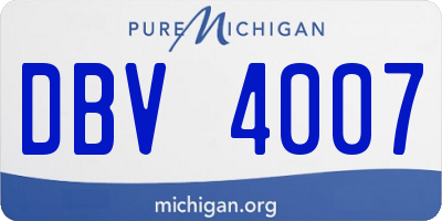 MI license plate DBV4007