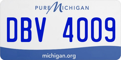 MI license plate DBV4009