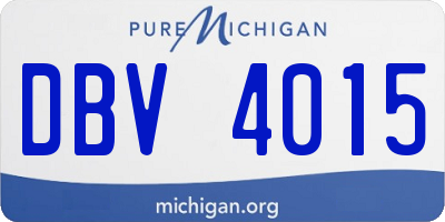 MI license plate DBV4015