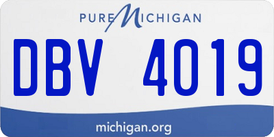 MI license plate DBV4019