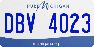 MI license plate DBV4023