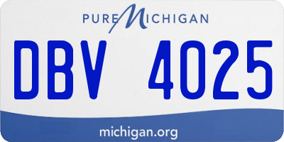MI license plate DBV4025