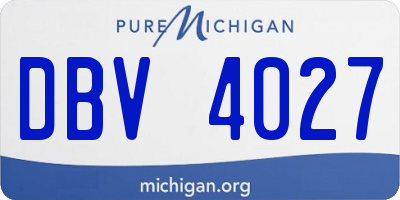 MI license plate DBV4027