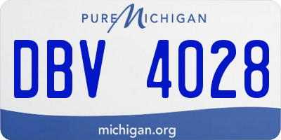MI license plate DBV4028