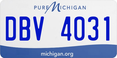 MI license plate DBV4031
