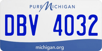 MI license plate DBV4032