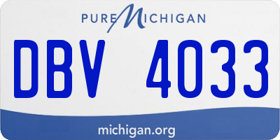 MI license plate DBV4033