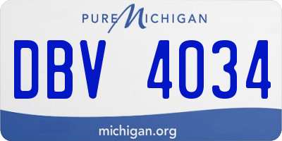 MI license plate DBV4034