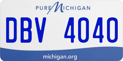 MI license plate DBV4040