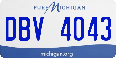MI license plate DBV4043