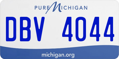 MI license plate DBV4044