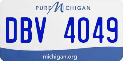 MI license plate DBV4049