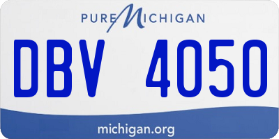 MI license plate DBV4050