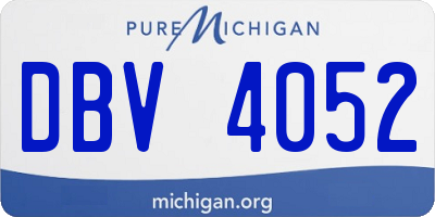 MI license plate DBV4052