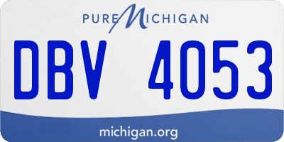 MI license plate DBV4053
