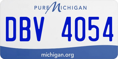 MI license plate DBV4054