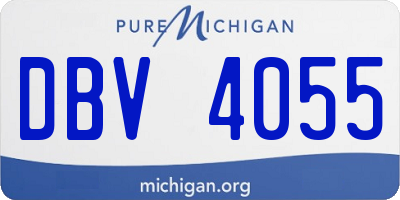 MI license plate DBV4055