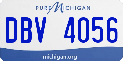 MI license plate DBV4056